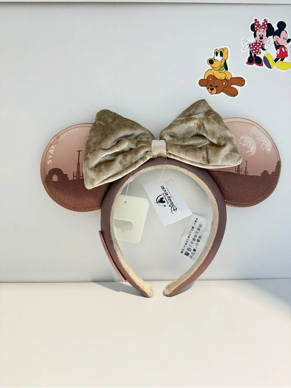 Disney Loungefly Star Wars Tatooine Minnie Ear Headband with Velvet Bow